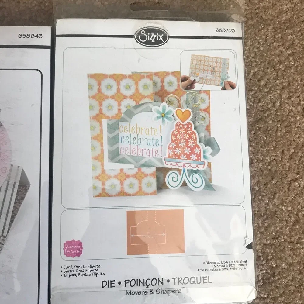 Lot 7 Sizzix Craft Kits supplies die embellish cards